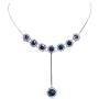 Faship Gorgeous Rhinestone Crystal Dangle Floral Necklace Earrings Set