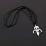 Levin_Art Mandalorian Pendant Necklace Star Wars Series Charms Rope Necklace Bounty Hunter Baby Yoda Jewelry