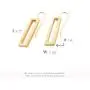 NIEVOS JEWELRY Gold-plated-brass Earring 24k Classic Rectangle Earring. Chunky Design Gift Jewelry Love Handmade Designer Made By Women For Her NIEVOS JEWELRY Gold-plated-brass Earring 24k Classic Rectangle Earring. Chunky Design Gift Jewelry Love Handmade Designer Made By Women For Her
