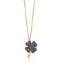 ENZOMAR Four Leaf Clover Amethyst Crystal Necklace for Women - Healing Crystals Jewelry, Teen Girl Jewelry, Sisters Necklace, Pregnancy Necklace for First Time Moms, Chakra Stones, Godmother Jewelry, Wonder Woman Necklace, New Mom Necklace for Women