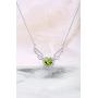 HXZZ Fine Jewelry Women Gifts 925 Sterling Silver Natural Gemstone Swiss Blue Topaz Amethyst Peridot Love Heart Angel Wings Pendant Necklace