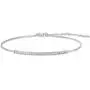Carleen 14k Solid White Gold Diamond Dainty Bar Bracelet For Women Girls (0.216cttw, Clarity SI2, Color I-J), 7'' + 1.2'' Extender