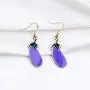 AKTAP Vegetarian Jewelry Vegan Earrings Eggplant Hook Dangle Earrings Gift for Vegan Veganism Gift AKTAP Vegetarian Jewelry Vegan Earrings Eggplant Hook Dangle Earrings Gift for Vegan Veganism Gift