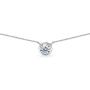 Sterling Silver 6mm Round Bezel-Set Dainty Choker Necklace Made with Swarovski Zirconia