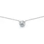 Sterling Silver 6mm Round Bezel-Set Dainty Choker Necklace Made with Swarovski Zirconia Sterling Silver 6mm Round Bezel-Set Dainty Choker Necklace Made with Swarovski Zirconia