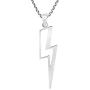 AeraVida Powerful Lightning Bolt .925 Sterling Silver Pendant Necklace