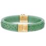 Regalia by Ulti Ramos 14K Yellow Gold Real Jade Hand Carved Bangle Bracelet