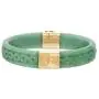 Regalia by Ulti Ramos 14K Yellow Gold Real Jade Hand Carved Bangle Bracelet Regalia by Ulti Ramos 14K Yellow Gold Real Jade Hand Carved Bangle Bracelet