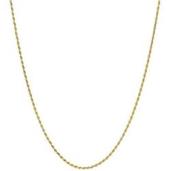Verona Jewelers 10K Gold 1.5MM Diamond Cut Rope Chain Necklace for Men and Women- Braided Twist Chain Necklace, 10K Gold Necklace, 10 Karat Gold Chain, Sizes 16-30