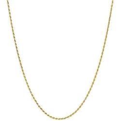 Verona Jewelers 10K Gold 1.5MM Diamond Cut Rope Chain Necklace for Men and Women- Braided Twist Chain Necklace, 10K Gold Necklace, 10 Karat Gold Chain, Sizes 16-30