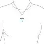 Southwestern Style Semi Precious Gemstones Red Heart Cross Pendant Religious 925 Sterling Silver Necklace For Women Teen