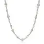 Amazon Essentials Sterling Silver Singapore Bead Chain Station Necklace Amazon Essentials Sterling Silver Singapore Bead Chain Station Necklace