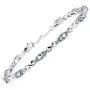 RYLOS Bracelets for Women 925 Silver XO Hugs & Kisses Tennis Bracelet Gemstone & Genuine Diamonds Adjustable to Fit 7''-8'' Wrist, 10 Gorgeous 6X4MM Jewelry for Women Friendship Bracelets