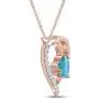 Jewel Zone US Simulated Aquamarine Heart Pendant Necklace 14k Gold Over Sterling Silver Jewel Zone US Simulated Aquamarine Heart Pendant Necklace 14k Gold Over Sterling Silver