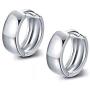 Wide Cuff Tiny Hoop Earrings for Women Men Girls Cartilage Sterling Silver Dainty Small Tiny Huggie Hinged Sleeper Hoops Hypoallergenic Gifts Fashion Jewelry 5 Sizes