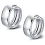 Wide Cuff Tiny Hoop Earrings for Women Men Girls Cartilage Sterling Silver Dainty Small Tiny Huggie Hinged Sleeper Hoops Hypoallergenic Gifts Fashion Jewelry 5 Sizes
