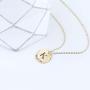 Delicate Initial Disc Necklace Coin Graduation Gift Amazon Handmade Gift for Her Personalized Initial Jewelry for Women Bridesmaid Gift - LCN-ID-L