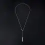 S925 Sterling Silver Dangle Tassel Jewelry Adjustable Long Chain Sweater Necklace for Women Girls S925 Sterling Silver Dangle Tassel Jewelry Adjustable Long Chain Sweater Necklace for Women Girls