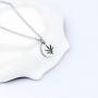 FUSTMW Marijuana Leaf Necklace Pot Leaf Pendant Marijuana Leaf Jewelry for Men Women