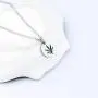 FUSTMW Marijuana Leaf Necklace Pot Leaf Pendant Marijuana Leaf Jewelry for Men Women