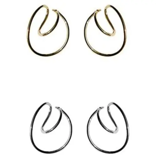 2Pairs Geometry Earring Ear Clip Gorgeous Hooping Ear Cuff Minimalist Hoop Earrings No Piercing Needed Womens Fake Helix Cartilage Earring for Women Girl Jewelry 2Pairs Geometry Earring Ear Clip Gorgeous Hooping Ear Cuff Minimalist Hoop Earrings No Piercing Needed Womens Fake Helix Cartilage Earring for Women Girl Jewelry