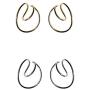2Pairs Geometry Earring Ear Clip Gorgeous Hooping Ear Cuff Minimalist Hoop Earrings No Piercing Needed Womens Fake Helix Cartilage Earring for Women Girl Jewelry