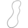 Miabella 925 Sterling Silver Italian 4mm Solid Diamond-Cut Flat Snake Dome Herringbone Chain Link Necklace for Women Men 16, 18, 20, 22, 24 Inch Made in Italy