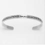 XuRiLai Youre Braver Than You Believe Stronger Than You Seem and Smarter Than You Think Womany Cuff Bracelet Positive Message Cuff Bracelet for Women and Girls Jewelry Gifts(White)