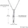PROSTEEL Minimalist Drop Pendant Rolling Waves 3D Twisted Bar Necklace Minimalist Style Men Women Jewelry