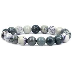 Amandastone Gem Semi Precious Gemstone 10mm Round Crystal Beads Stretch Bracelet 7 Inch Unisex