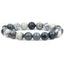 Amandastone Gem Semi Precious Gemstone 10mm Round Crystal Beads Stretch Bracelet 7 Inch Unisex