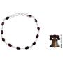 NOVICA Garnet Tennis Bracelet .925 Sterling Silver Handmade in India, Romantic Red