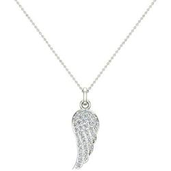 Angel Wings 14K gold Diamond Necklaces for women-girls Charm with Chain Gift Box Authenticity Cards (G, SI)