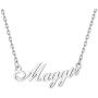 Custom4U Name Plated Necklace 18K Gold Plated Stainless Steel - Personalized Name Pendant - Name Gift Bridesmaid Birthday Jewelry Gift for Girls Women