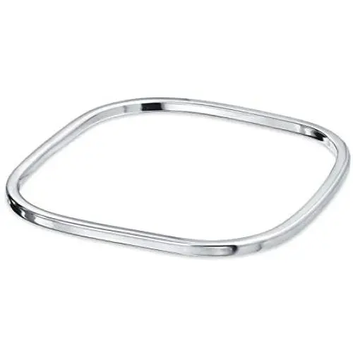 Personalized Engravable Plain Solid Square Shape Stackable Smooth Polished Bangle Bracelet For Women 925 Sterling Silver Personalized Engravable Plain Solid Square Shape Stackable Smooth Polished Bangle Bracelet For Women 925 Sterling Silver