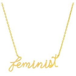Columbus 14K Gold Plated Motivational Word Pendant Necklace - Meaningful Script Letter Chain Necklace - Simple Everyday Jewelry for Women