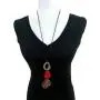 Tagua Nut Necklace Long Tagua Necklace in Red and Gray TAG638, Vegetable Ivory Necklace. Organic Handmade Tagua Nut Jewelry Tagua Nut Necklace Long Tagua Necklace in Red and Gray TAG638, Vegetable Ivory Necklace. Organic Handmade Tagua Nut Jewelry