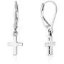 Marina Meiri 925 Sterling Silver Dangle Cross Earrings with Leverback Clasp Hook Marina Meiri 925 Sterling Silver Dangle Cross Earrings with Leverback Clasp Hook