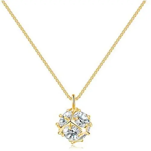 ZRU Dainty Necklace for Women, 18K Rose Gold/Gold/White Gold Plated Simple Pendant Necklace with Cubic Zirconia, Valentines Day Gift Birthday Gifts for Teen Girls Girlfriend Wife Her ZRU Dainty Necklace for Women, 18K Rose Gold/Gold/White Gold Plated Simple Pendant Necklace with Cubic Zirconia, Valentines Day Gift Birthday Gifts for Teen Girls Girlfriend Wife Her