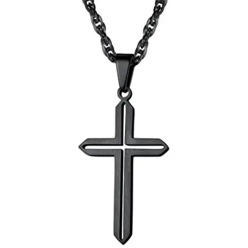 PROSTEEL Minimalist Cross Necklace for Men Women, 316L Stainless Steel,Gold/Silver/Black/Rose Gold/Blue Tone, Hypoallergenic Jewelry, Customize Available, Come Gift Box PROSTEEL Minimalist Cross Necklace for Men Women, 316L Stainless Steel,Gold/Silver/Black/Rose Gold/Blue Tone, Hypoallergenic Jewelry, Customize Available, Come Gift Box