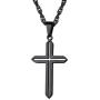 PROSTEEL Minimalist Cross Necklace for Men Women, 316L Stainless Steel，Gold/Silver/Black/Rose Gold/Blue Tone, Hypoallergenic Jewelry, Customize Available, Come Gift Box