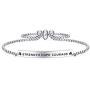 Dainty Cuff Bracelet - STRENGTH HOPE COURAGE - Cancer Survivor Jewelry Positive Gift