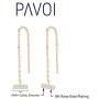PAVOI 14K Gold Plated Sterling Silver Ball/Bar/Cuff Threader Earrings for Women in Rose Gold, White Gold and Yellow Gold