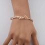 HOLLP  Christian Jewelry Religious Gift  First My Godmother Forever My Friends Cuff Bracelet with Rose Flower Godmother Gift from Goddaughter Godson