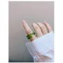 Smiling sunflower Transparent Acrylic Color Resin Ring Female Fashion Personality