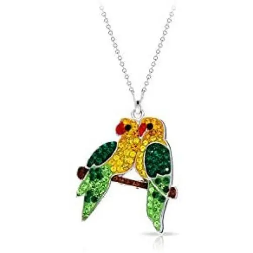 Crystal Scarlet Macaw Bird Parrot Pendant Necklace, Never Rust 925 Sterling Silver for Women, Girls & Teens, Natural & Hypoallergenic Chain with Free Breathtaking Gift Box for Special Moments of Love Crystal Scarlet Macaw Bird Parrot Pendant Necklace, Never Rust 925 Sterling Silver for Women, Girls & Teens, Natural & Hypoallergenic Chain with Free Breathtaking Gift Box for Special Moments of Love
