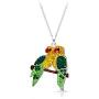 Crystal Scarlet Macaw Bird Parrot Pendant Necklace, Never Rust 925 Sterling Silver for Women, Girls & Teens, Natural & Hypoallergenic Chain with Free Breathtaking Gift Box for Special Moments of Love