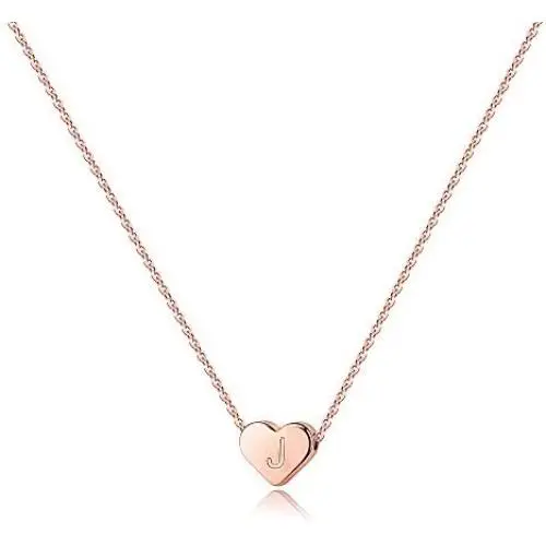 Turandoss Tiny Heart Initial Necklaces for Girls - 14K Rose Gold Filled Heart Pendant Handmade Dainty Heart Letter Initial Necklaces for Teen Girls Kids Jewelry Gifts Turandoss Tiny Heart Initial Necklaces for Girls - 14K Rose Gold Filled Heart Pendant Handmade Dainty Heart Letter Initial Necklaces for Teen Girls Kids Jewelry Gifts