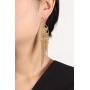 Boho Artistic Vintage Leaves Leaf Chandelier Lightweight long Metal Dangle Drop Statement Earrings for Women, Girls