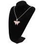 Silver Plated CZ Iced Out Bling Butterfly Chain Necklace Party Jewelry for Men Women